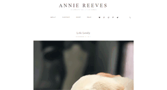 Desktop Screenshot of anniereeves.com
